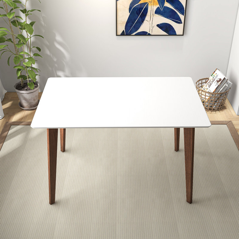 Table de salle à manger Erieanna, L 35,4 po x L 59,1 po, White
