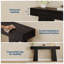 Console 63 po pour le hall d'entrée, canapé long derrière le canapé - Poche de rangement cachée sur le côté - Table d'appoint pour vestibule / vestibule en bois robuste - Couleur: noir