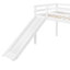Lit mezzanine avec design multifonctionnel coulissant