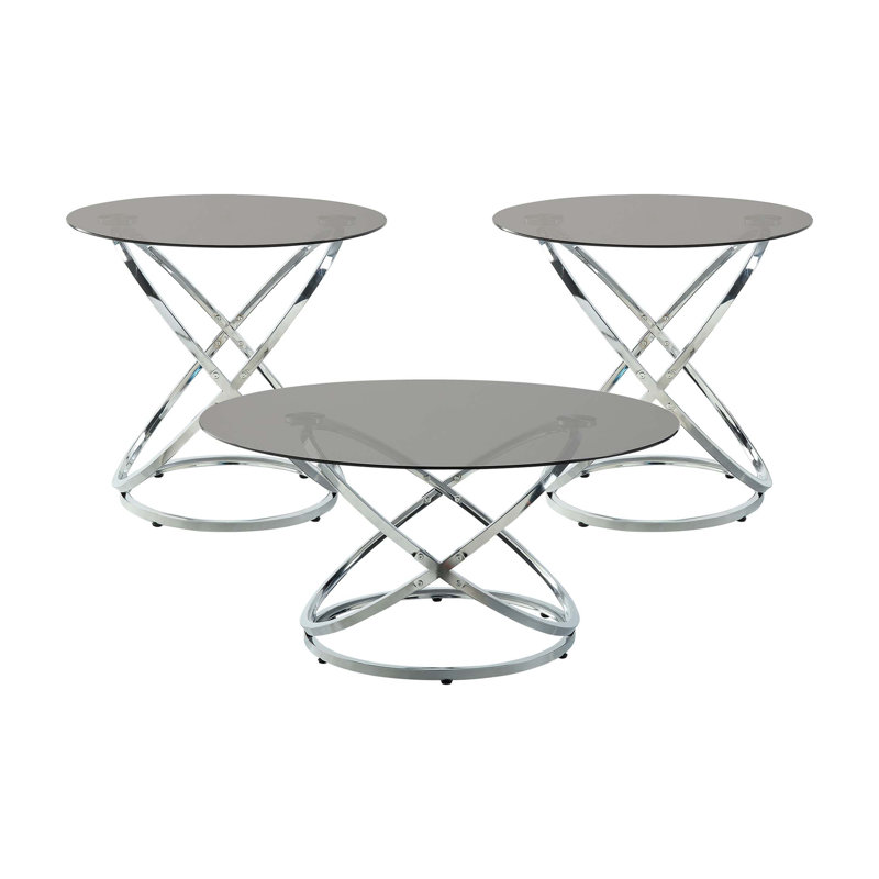 Ensemble de tables d'appoint 3 pièces Modern Luxury Modern