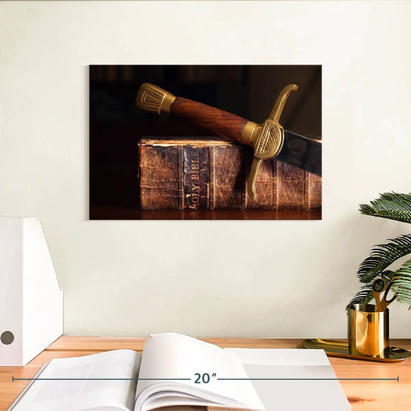 Adella Bible And Sword, 8" H x 12" W