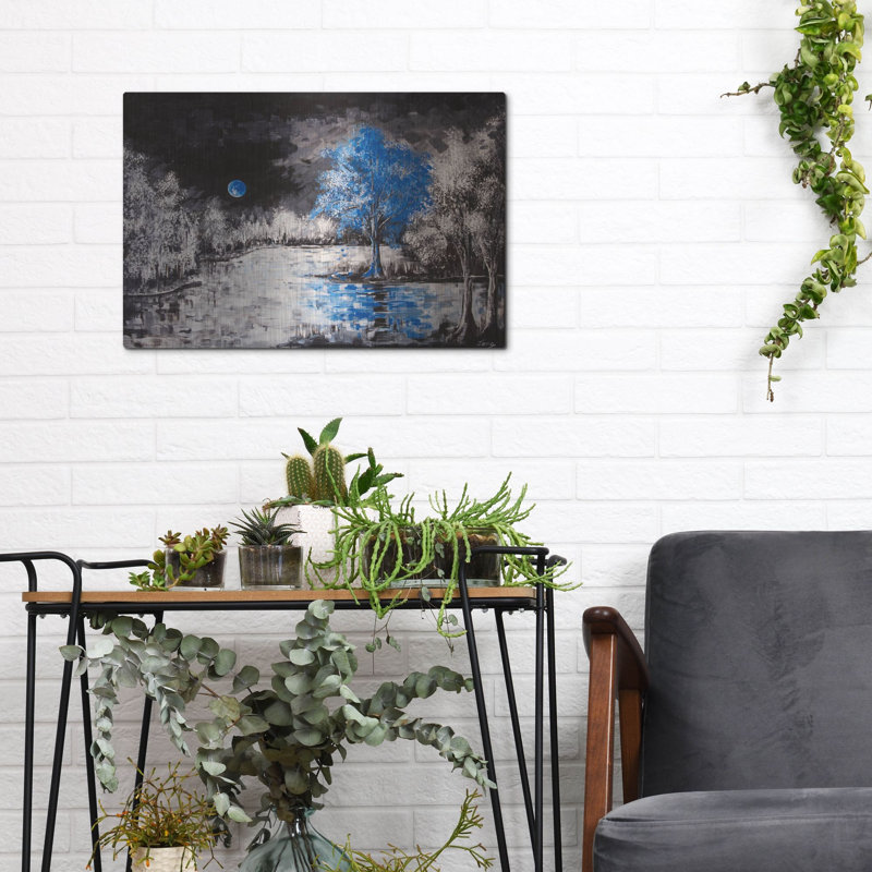 «Blue Moon» par Luxe Metal Portfolio, H 12 po x l 16 po