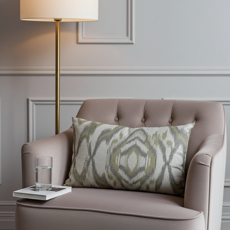 Housse et insert de coussin carré Dream Dream, Carré, H 16 po x l 16 po, Gris / bleu