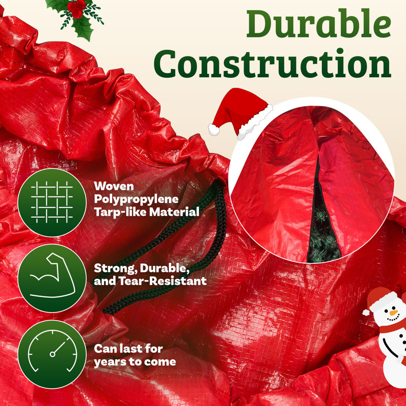 Rangement pour arbre de Noël Callista résistant à l'humidité, H 74 po x l 56 po x P 56 po