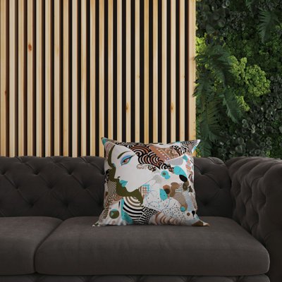 Geometric Square Cushion