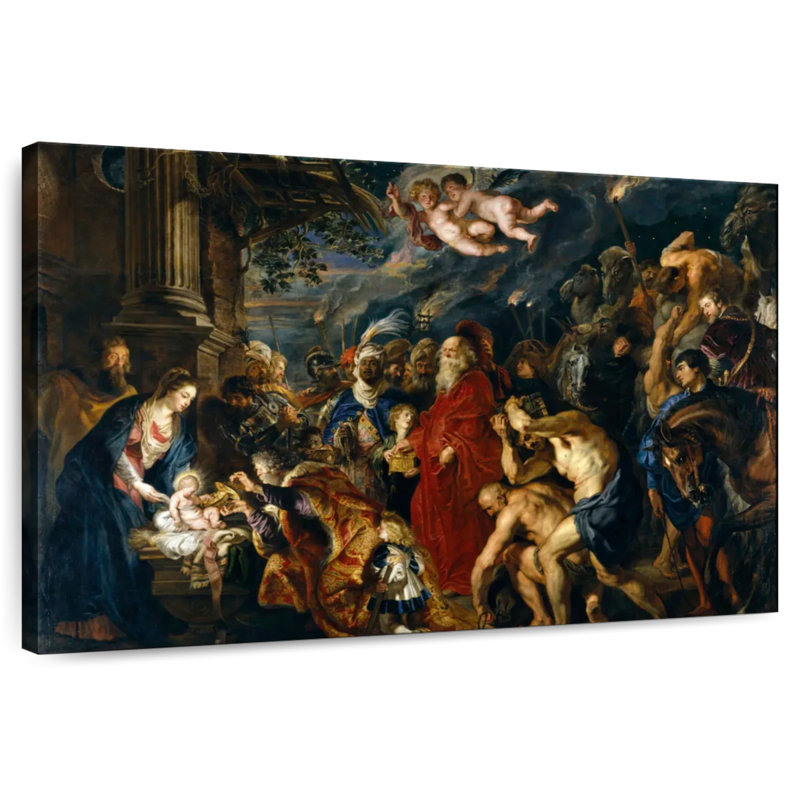 Leisha adoration des mages 1609, H 8 po x l 12 po