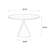 Walnut+Black Round Solid Wood Dining table-976494587