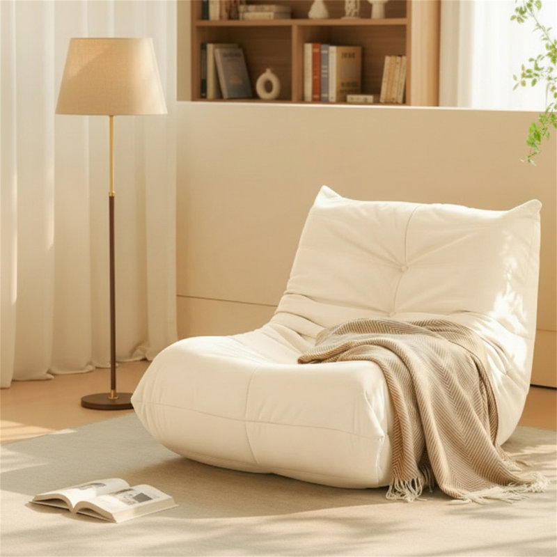 Fauteuil d'appoint Luxury, Velours côtelé blanc