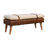 Solid Wood Bench with Nailhead Trim-796138027