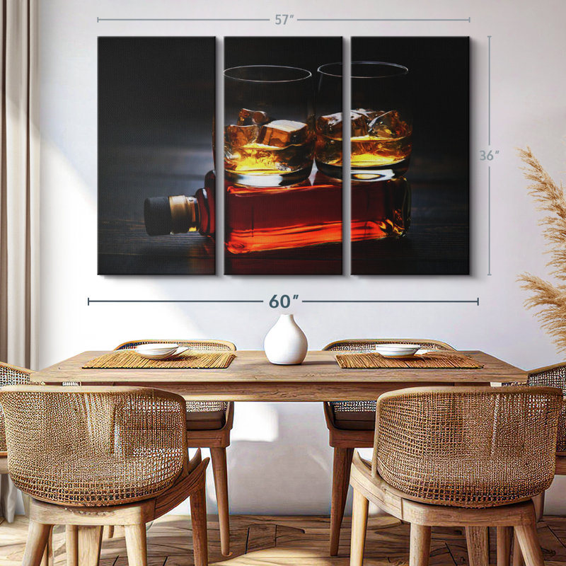 " Full Whiskey Bottle ", 36" H x 57" W x 1.25" D