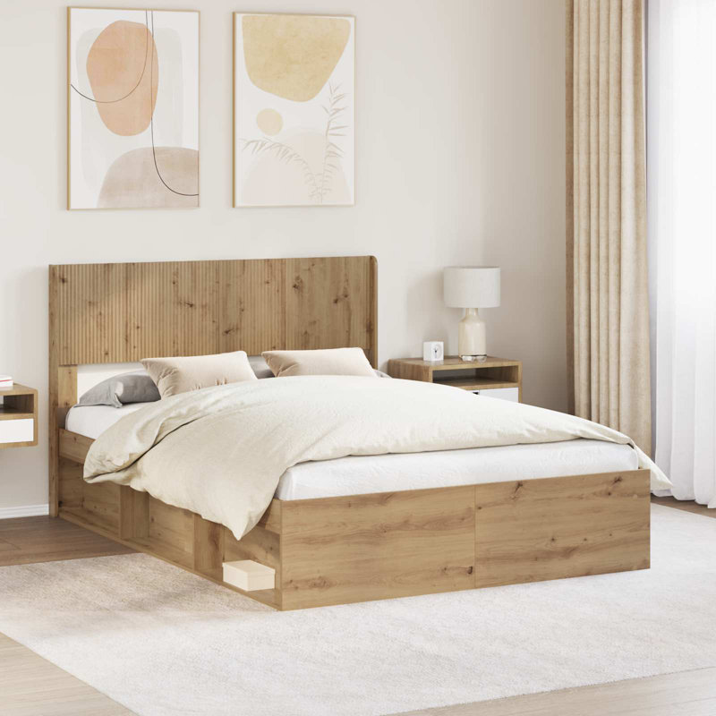 Bed, Artisan Oak, Double (4'6)