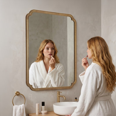 Ali Solid Wood Scalloped Wall Mirror