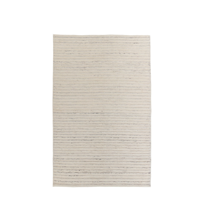 Tapis rayé intérieur / extérieur en polyester tissé à la main Wendy Jane, Rectangle de 10 pi x 14 pi