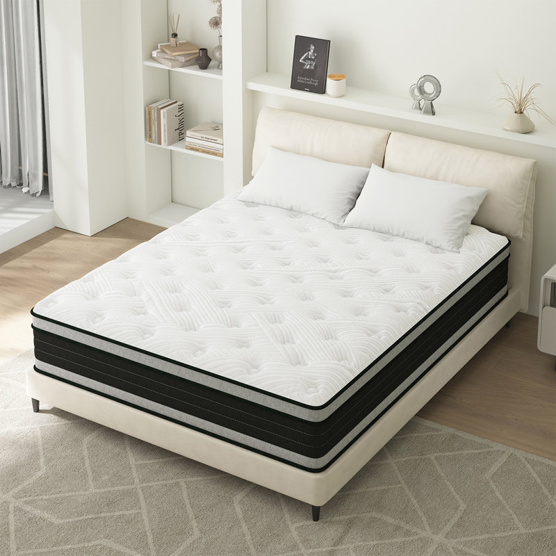 14'' Medium Firm Hybrid Pillow Top Mattresses In a Box, Queen