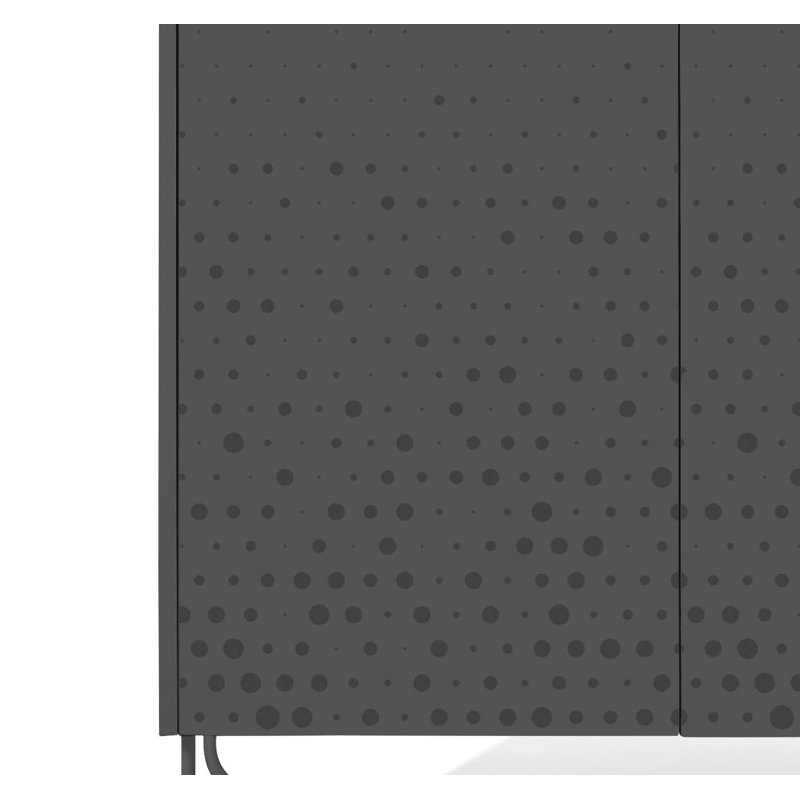 15 Pair Shoe Storage Cabinet, Black/Grey
