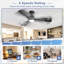 Ventilateur de plafond encastré à profil bas de 42 pouces à 3 pales noires avec lumières et télécommande-750143516-750143518-750143512