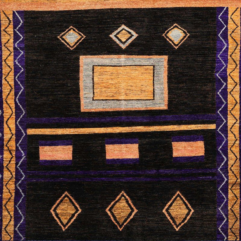 Abstract Indoor Rug, Square 5'