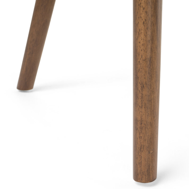 Chaise d'appoint en bois massif rembourrée Corriveau Cupp, Menthe, Noyer, 2