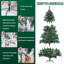 Sapin de Noël artificiel floqué préilluminé de 2 m (6,5 pi) avec 350 DEL multicolores, pommes de pin, 1 000 suggestions, 8 modes et étoile – Vert, taille unique