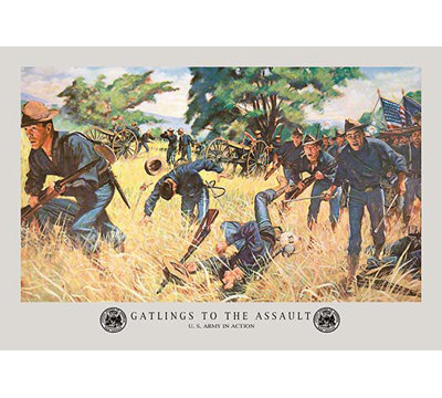 Gatlings to the Assault by H. Charles McBarron Jr. Painting Print