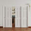 Sliding Closet Door - 6 Panel Shaker Style White Hollow Core Sliding Doors With Handle And Sliding Rail Kit-116227625