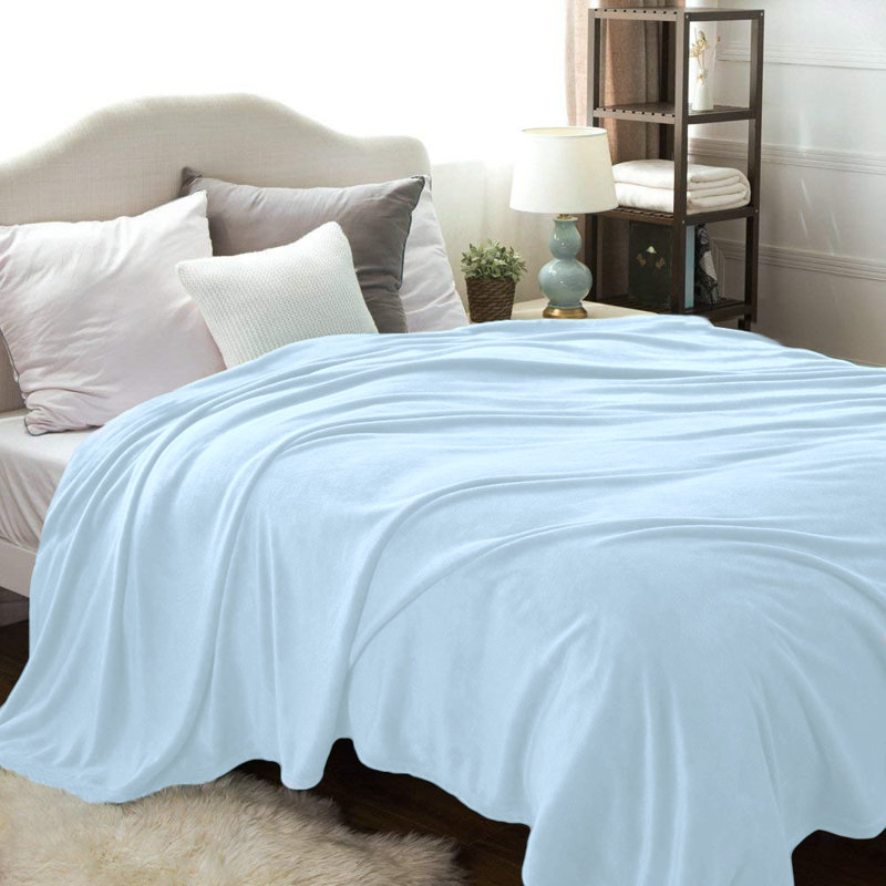 Couvertures en flanelle Kathy Ireland, Jumeau, Bleu clair