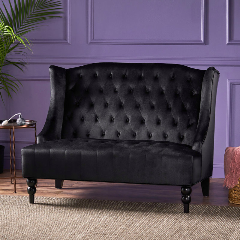 Causeuse moderne pour salon, chambre à coucher, Noir
