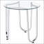 Ensemble de tables basses rondes chromées 2 pièces avec dessus en verre trempé, parfait pour les salons modernes et élégants