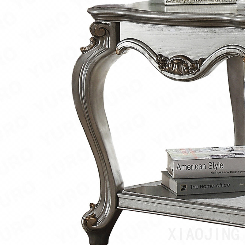 Antique Platinum 1-Shelf End Table