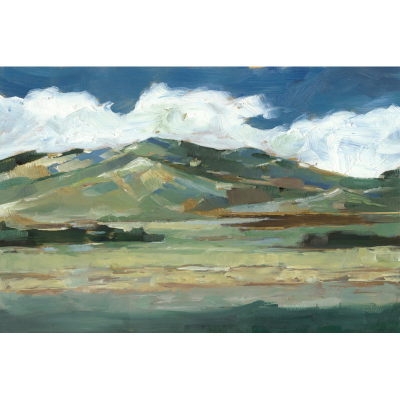 Western Sky II, H 20 po x l 30 po, Impression encadrée avec passe-partout, Doré