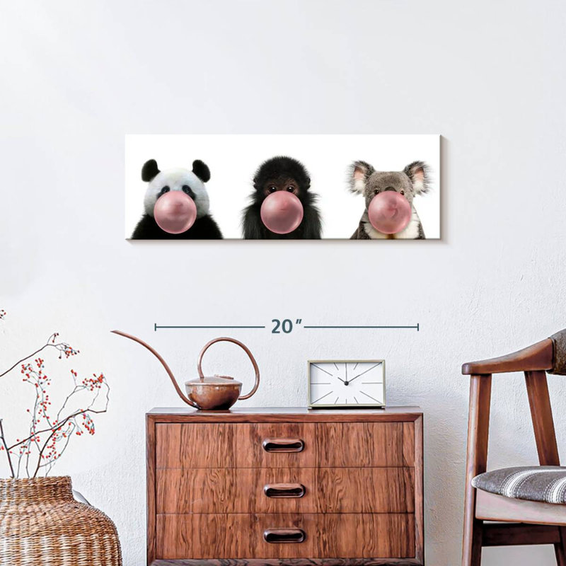 Furry Friends Bubble Gums, H 8 po x l 24 po