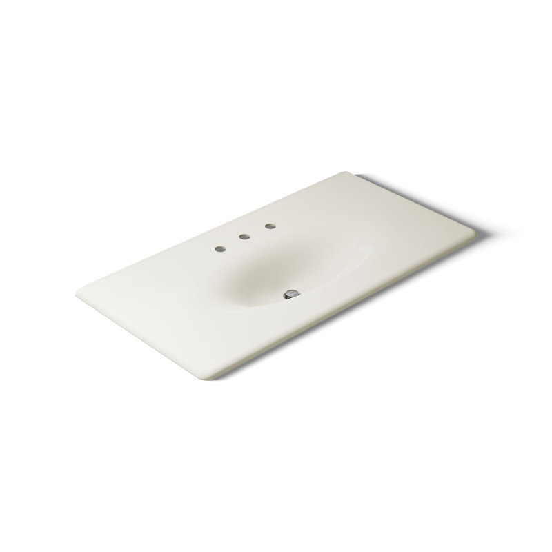 Iron Impressions 44" Single Bathroom Vanity Top, Biscuit, 8" Centers