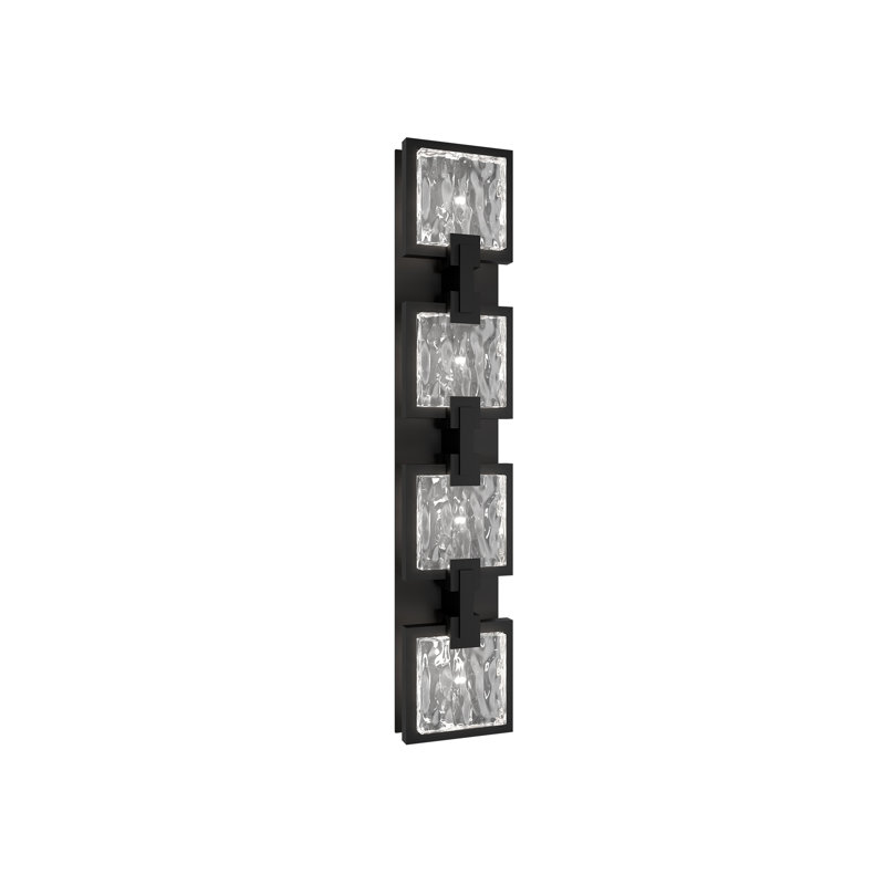 Pop Star Crystal LED Outdoor Wall Light With 4-CCT Selectable Color Temperature (3000-3500-4000-5000K), 4 Lights