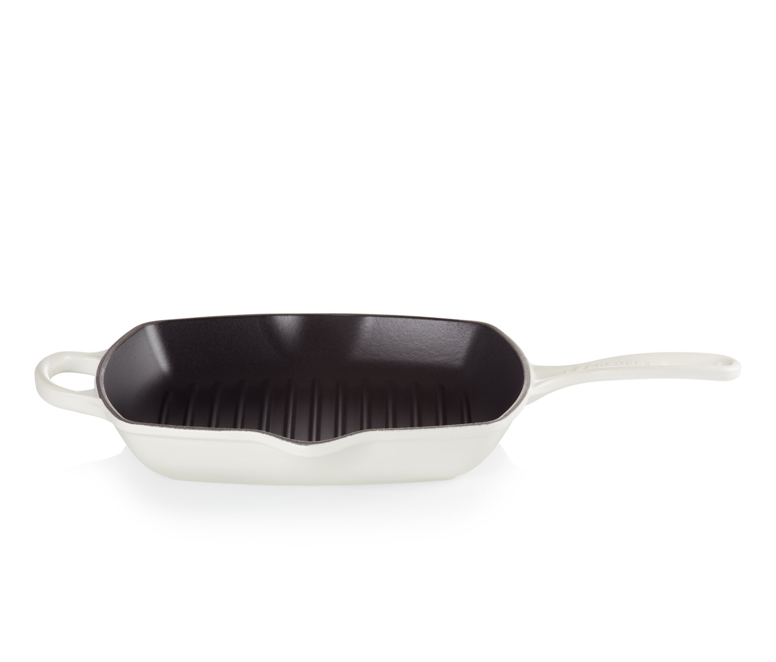 Le Creuset Signature 10" Skillet Grill, White