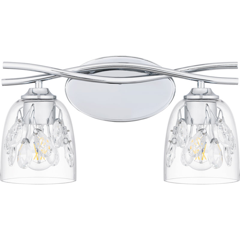 Junice 2-Light Polished Chrome Bath Light