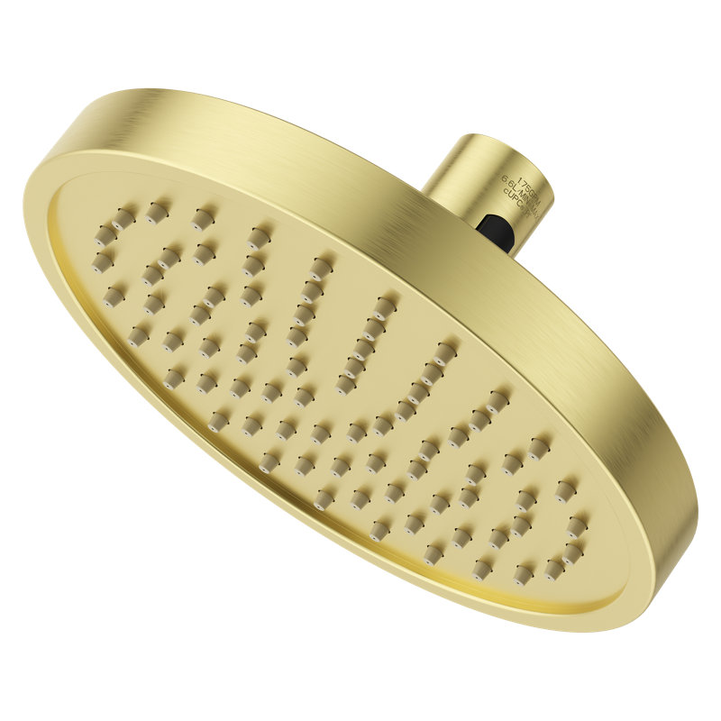 Pomme de douche Contempra ronde à connexion rapide en or brossé, Brushed Gold