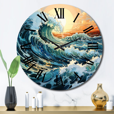 Horloge murale en métal