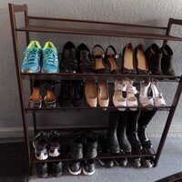 25 Pair Metal Shoe Rack Rebrilliant Finish: Bronze