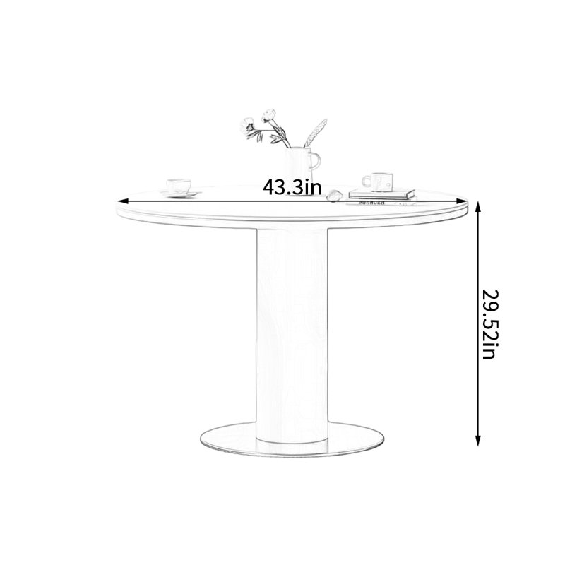 Table ronde Fresh Light, H 29,52 po x L 43,3 po x l 43,3 po