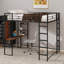 Lit mezzanine pour enfants avec 2 tablettes et 1 bureau Gatland-1346974021-1346974022