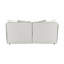 Causeuse beige en chenille avec 4 coussins