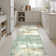 Pavelina Green Modern Abstract Machine Washable Indoor Area Rug with Non-Slip Backing