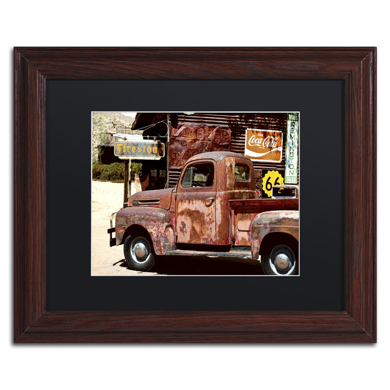 " US Truck " by Philippe Hugonnard, 11" H x 14" W x 0.5" D, Black