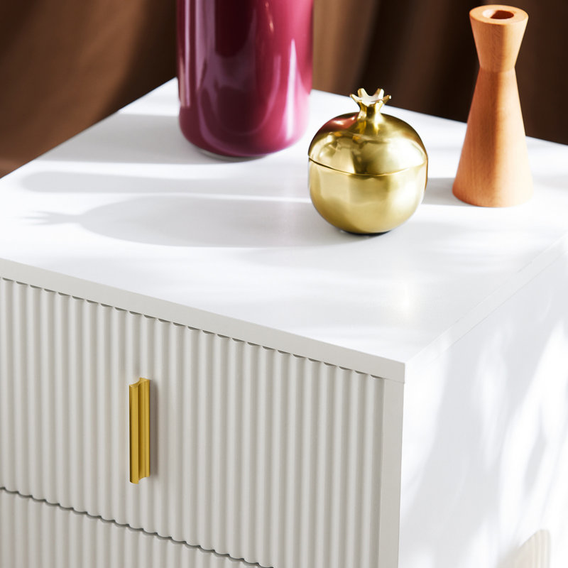 Aldea 40cm W Manufactured Wood Bedside Table, White