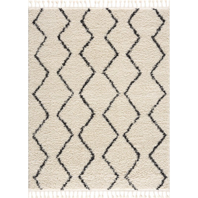 Tapis crème / noir Adeeva