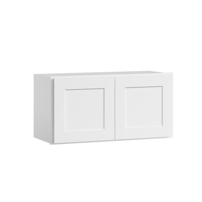 Cozy Design Recessed Panel 30'' W Plywood Standard Wall Cabinet Ready-to-Assemble
