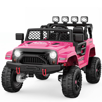 Voiture 24V Jeep 4WD Ride-On avec télécommande, 3 vitesses, Bluetooth et musique, pour enfants 3-8