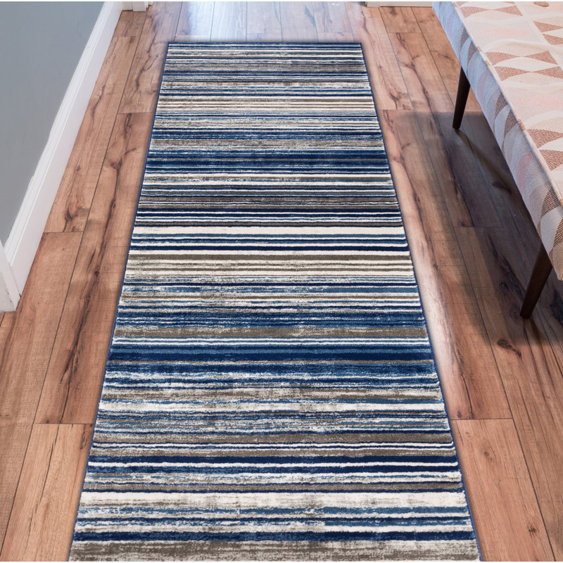 Amba Abstract Synthetic Area Rug, Runner 80 x 300cm