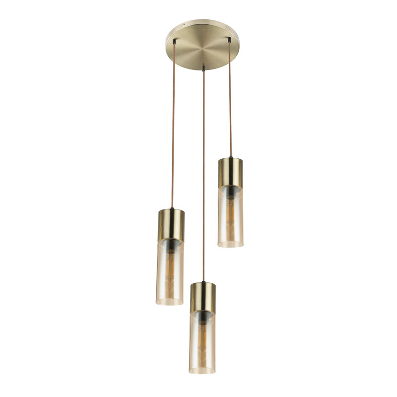 Benevides 3 - Light Cylinder Pendant, Golden, Messing Matte