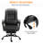 Black High Back Massage Office Chair, With 6 Vibration Points, Pu Leather Reclining Computer Chair, Ergonomic Office Chair, With Footrest Adjustable Height And Remote